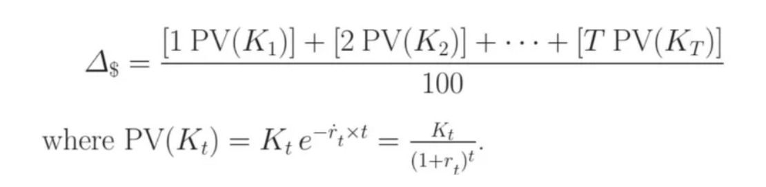 dollar duration formula